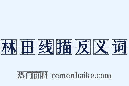 林田线描反义词是什么意思的图片